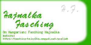 hajnalka fasching business card